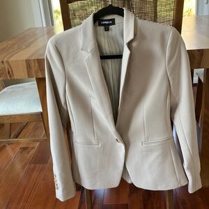 New Express Women's Cream Single-Button Blazer